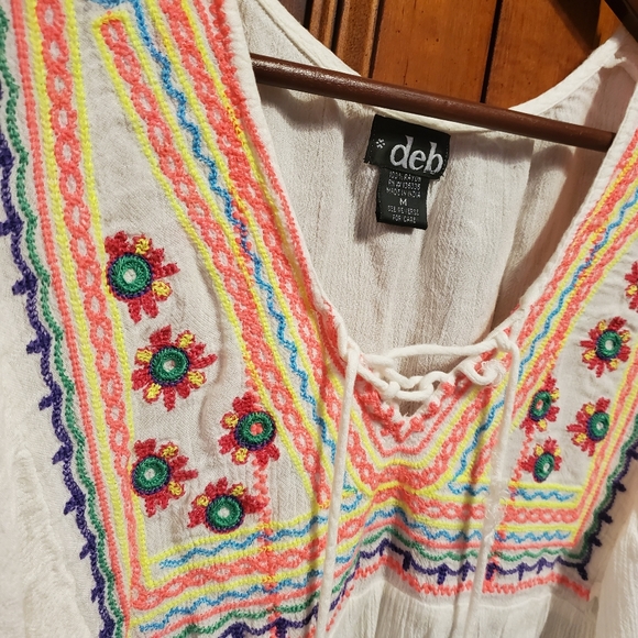 Deb Neon Peasant Top - Picture 5 of 5